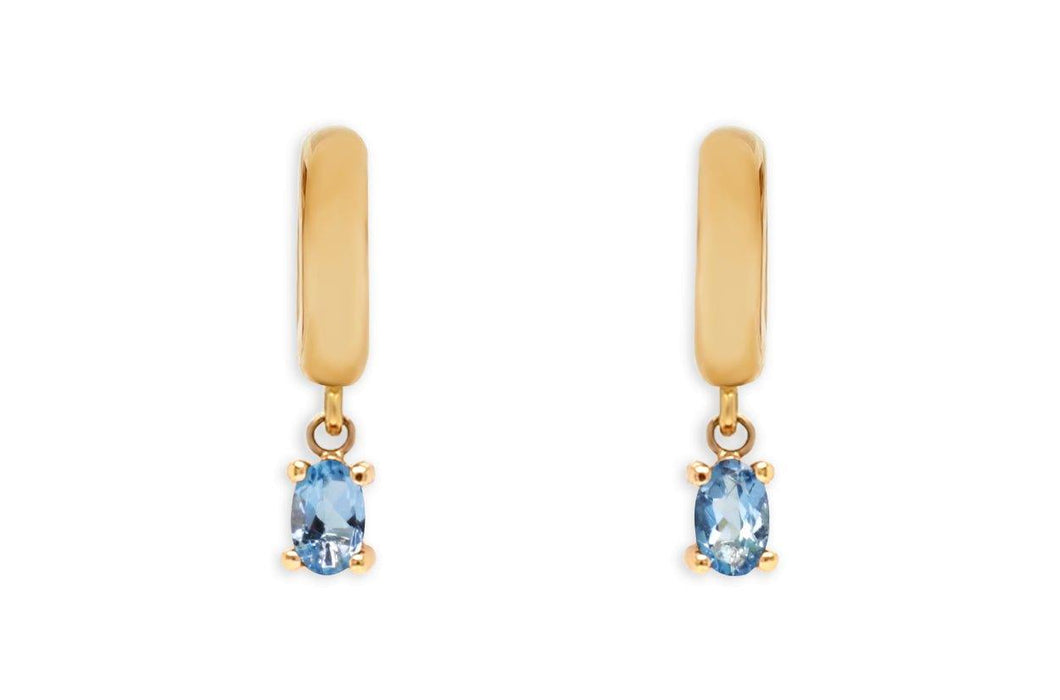 Birthstone & Gold Huggies Prisma Collection - Diamond Tales Fine Jewelry