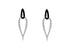 Black agate and diamond dangle earrings in 18k gold by Diamond Tales