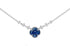 18k gold clover pendant with blue sapphire center and diamond-accented petals