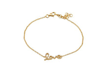 Load image into Gallery viewer, Bracelet 14kt Gold Chain Love &amp; Diamonds - Diamond Tales Fine Jewelry

