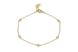 Bracelet 14kt Gold Diamond By The Yard Chain - Diamond Tales Fine Jewelry