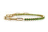 Bracelet 14kt Gold Half Paperclip & Half Tsavorites Tennis - Diamond Tales Fine Jewelry