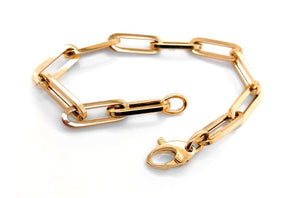 Bracelet 14kt Gold Paper Clip - Diamond Tales Fine Jewelry