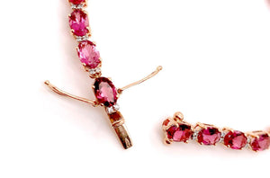 Bracelet 14kt Rose Gold Tourmalines & Diamonds - Diamond Tales Fine Jewelry