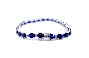 Bracelet 14kt White Gold Sapphire & Diamonds - Diamond Tales Fine Jewelry