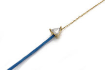 Load image into Gallery viewer, Bracelet 18kt Gold Chain Silk Cord &amp; Trillion Cut Diamond - Diamond Tales Fine Jewelry
