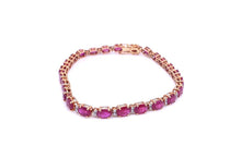 Load image into Gallery viewer, Bracelet 18kt Rose Gold Rubies &amp; Diamonds - Diamond Tales Fine Jewelry
