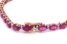 Load image into Gallery viewer, Bracelet 18kt Rose Gold Rubies &amp; Diamonds - Diamond Tales Fine Jewelry
