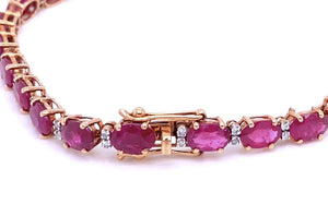 Bracelet 18kt Rose Gold Rubies & Diamonds - Diamond Tales Fine Jewelry