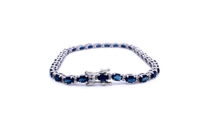 Bracelet 18kt White Gold Sapphire & Diamonds - Diamond Tales Fine Jewelry