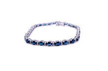 Load image into Gallery viewer, Bracelet 18kt White Gold Sapphire &amp; Diamonds - Diamond Tales Fine Jewelry
