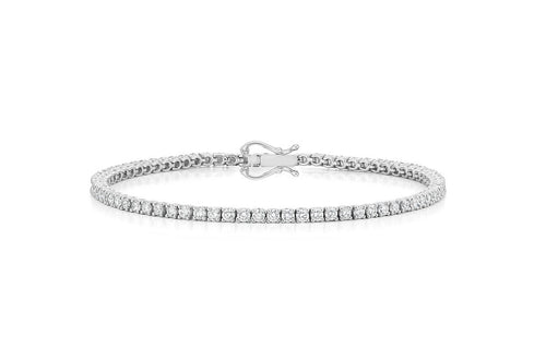 Bracelet Perpetual Tennis 18kt White Gold & 86 Diamonds - Diamond Tales Fine Jewelry