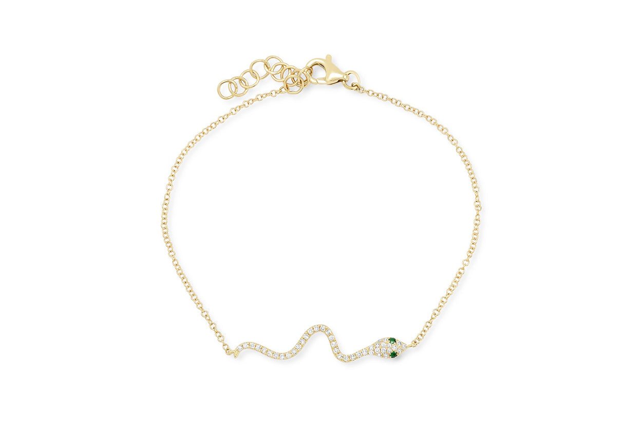 Bracelet Snakes Gold Tsavorite &amp; Diamonds - Diamond Tales Fine Jewelry