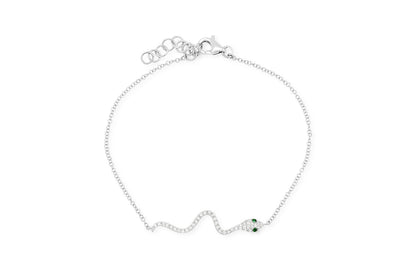 Bracelet Snakes Gold Tsavorite &amp; Diamonds - Diamond Tales Fine Jewelry