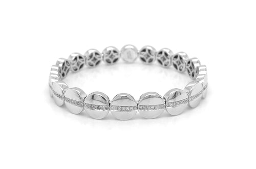 Bracelet Stretch 18kt White Gold & 77 Diamonds - Diamond Tales Fine Jewelry