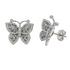 18k gold butterfly earrings with diamonds