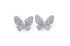 18k gold butterfly stud earrings with diamond accents