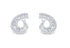 C-shaped diamond earrings in 18k gold by Diamond Tales