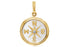 Mother of pearl and 14k gold pendant engraved with cardinal points – Diamond Tales

