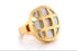 vintage cartier pasha mother of pearl diamond ring in 18k yellow gold
