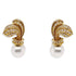 18k yellow gold South Sea pearl and diamond earrings by Diamond Tales