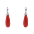 14k white gold coral and diamond earrings by Diamond Tales