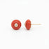 18k gold coral and diamond stud earrings by Diamond Tales