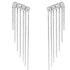 diamond chain fringe drop earrings in 14k gold with cascading chain details