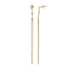diamond chain fringe earrings in 14k gold with cascading chain drops