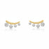 diamond circle ear crawler earrings in 18k gold with round brilliant diamonds