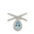 18k white gold criss-cross ring with round brilliant diamonds by Diamond Tales