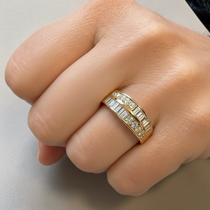 Diamond dome ring in 18k gold – Diamond Tales