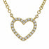 diamond heart pendant necklace in 14k gold with diamond accents