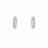 14k white gold mini hoop earrings with 22 natural diamonds