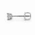 18k white gold diamond mini stud earrings with screw backs