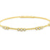 diamond open bangle bracelet in 14k yellow gold with diamond accents