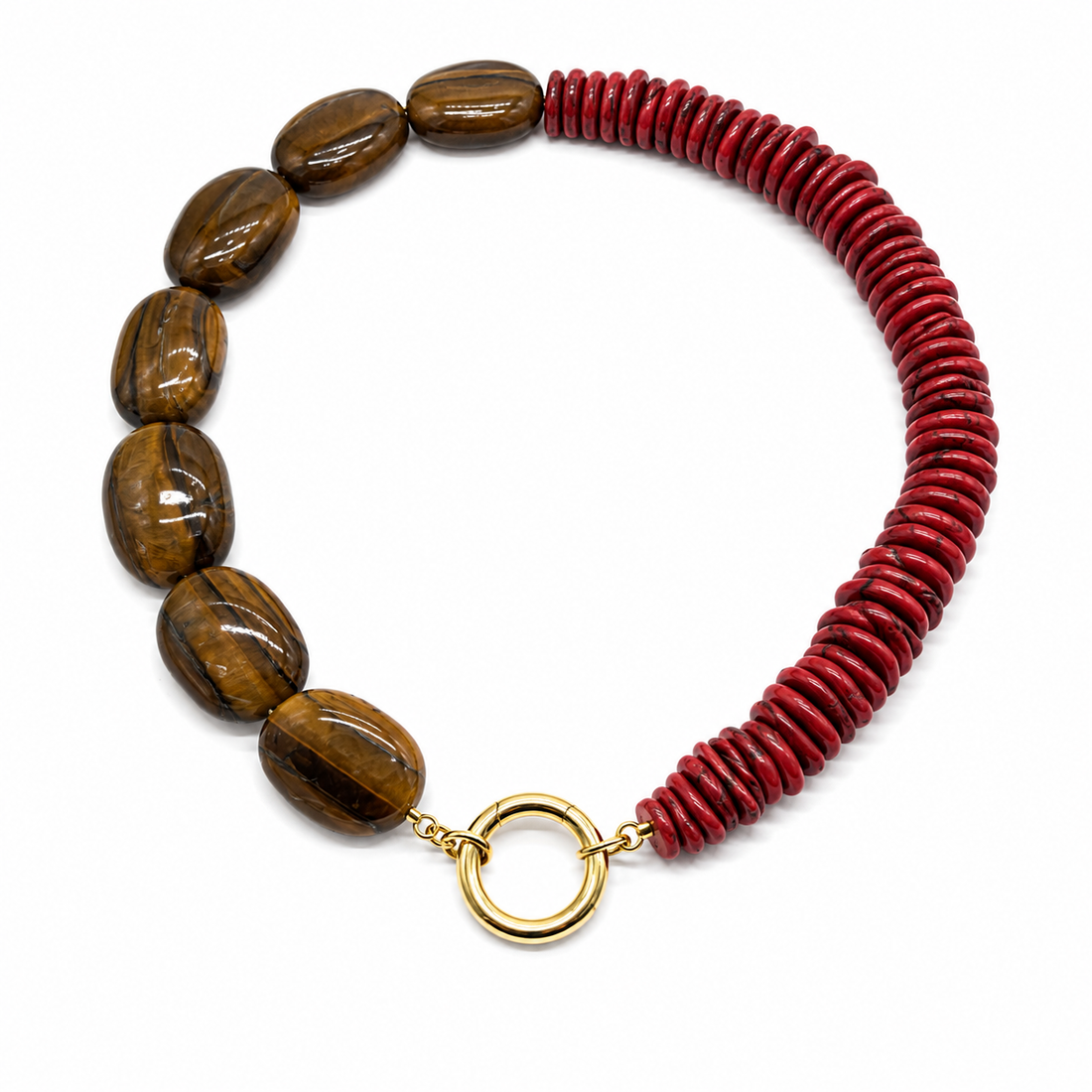 Red magnesite and tiger&