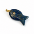 Sodalite fish charm with cubic zirconia eye on yellow gold plated sterling silver – Diamond Tales Summer 2026