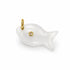 White quartz fish charm with cubic zirconia eye on yellow gold plated sterling silver – Diamond Tales Summer 2026