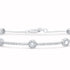 18k white gold bracelet with gold dots and round brilliant diamonds by Diamond Tales