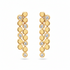 14k gold double inline round diamond drop earrings by Diamond Tales