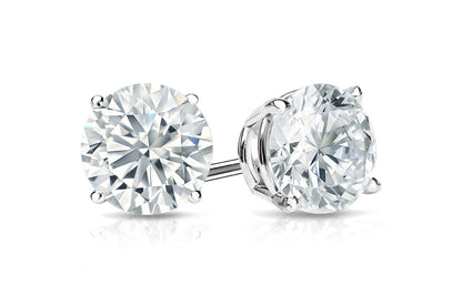Earrings 1.02cts GIA Natural Round Diamonds G-H SI2-SI1 18kt Gold Studs - Diamond Tales Fine Jewelry