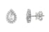 Earrings 18kt Gold Channel Pear & Diamonds Halo - Diamond Tales Fine Jewelry