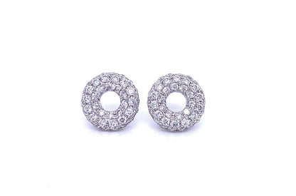 Earrings 18kt Gold Lifesavers &amp; Diamonds - Diamond Tales Fine Jewelry