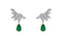 Earrings 18kt Gold Look-at-me Pear Emeralds & Diamonds - Diamond Tales Fine Jewelry