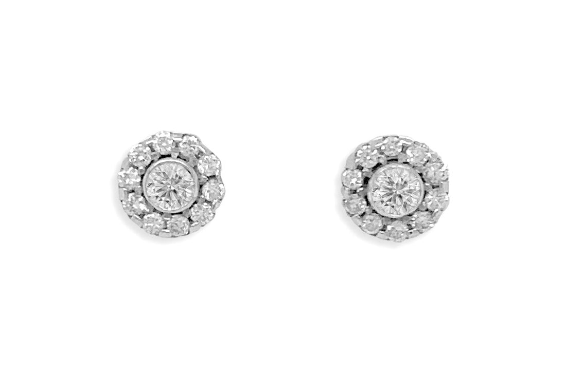 Earrings 18kt Gold Pink Sapphires with Pearls &amp; Detachable Diamonds - Diamond Tales Fine Jewelry