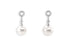 Earrings 18kt White Gold Dangle South Sea Pearl & Diamonds - Diamond Tales Fine Jewelry