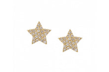Load image into Gallery viewer, Earrings Star Gold &amp; Diamonds - Diamond Tales Fine Jewelry

