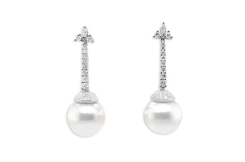 Earrings Timeless South Sea Pearls & Diamonds - Diamond Tales Fine Jewelry