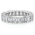 emerald cut lab diamond eternity ring in platinum with 5.16 carats total weight